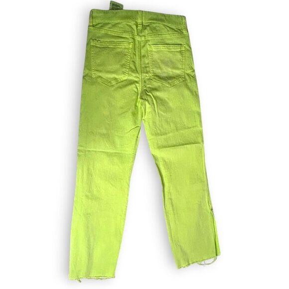 LIVERPOOL Gia Glider Crop Jeans PullOn Womens Sz 4 Cropped Green Apple LimeLight - Picture 3 of 4